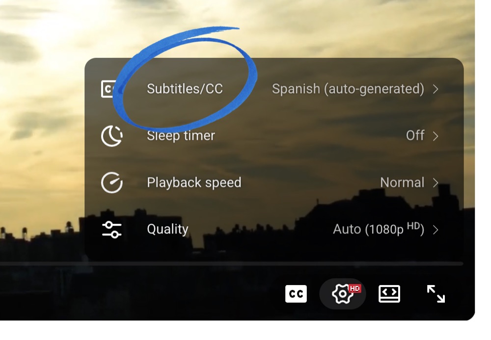 Subtitles CC
